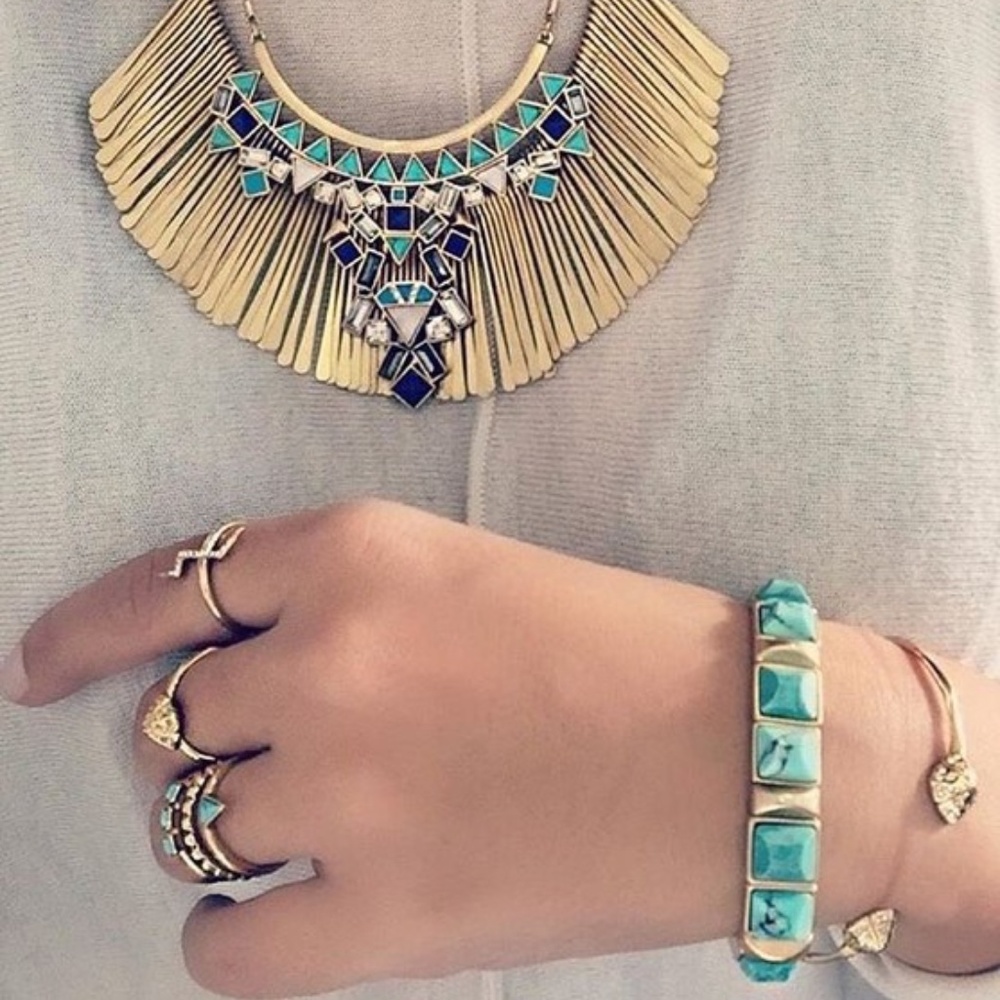 ::Stella & Dot Sawyer Stone Bracelet Turquoise - Picture 4 of 6